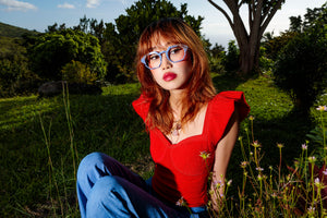 Donna Corset Top In High Risk Red