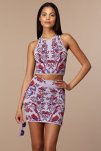Alessia Bird Jacquard Top in Pastel Lilac