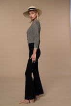 Marylin Marled Cardigan in Black/Nude
