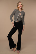 Marylin Marled Cardigan in Black/Nude