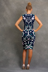 Erika Floral Jacquard Dress - VIAVAI FASHION 