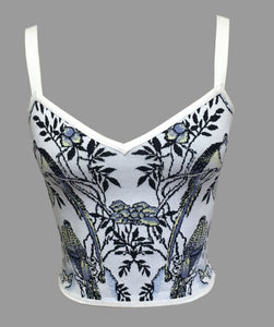 Anna Bird Jacquard Top in Off White - VIAVAI FASHION 