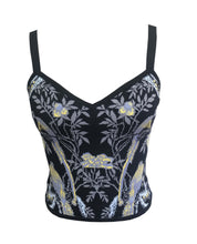 Anna Bird Jacquard Top in Black