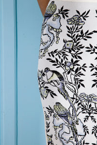 Anna Bird Jacquard Skirt in Off White - VIAVAI FASHION 